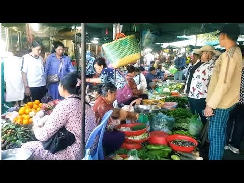 Life Styles In Kandal Market - Walk Around Phsar Khdal In The Morning - Phnom Penh Wet Market.Part 2