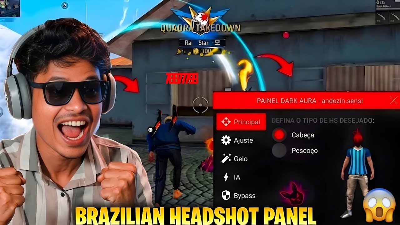 I TRIED BRAZILIAN HEADSHOT PANEL 🥶  FREE FIRE BRAZILIAN HACK ON MOBILE 📱