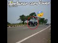 Black Toyota Fortuner Public Road Flying