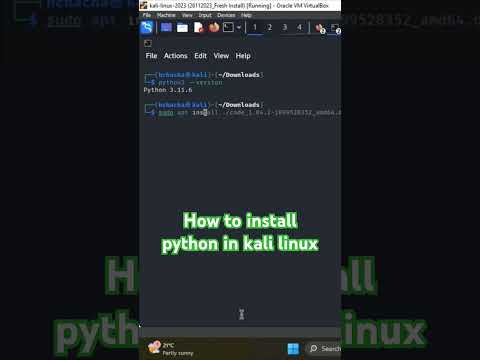 How To Install Python In Kali Linux Coding Python Linux Tutorial Hacker Hack Hacks