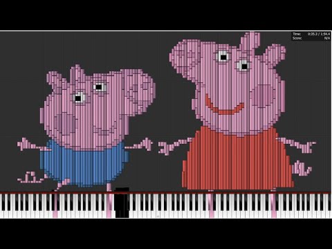 Peppa pig in better colour on midi! (dark midi)