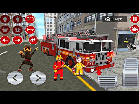 Real fire truck driving simulator |  Fire fighting Android games gameplay #6 - Ambulances
