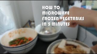 HOW TO MICROWAVE FROZEN VEG