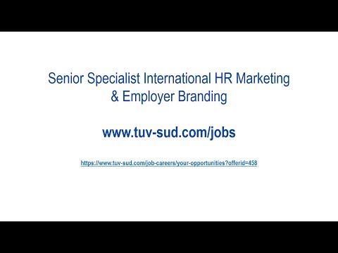 New Job Opening at TÜV SÜD: Expert HR Marketing and Employer Branding
