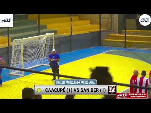 Futbol de Salon, Eliminatorias zona Cordillera. CAACUPÉ VS SAN BERNARDINO