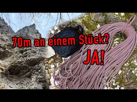 Rappelling down the full rope length - using an auxiliary line as a pull cord