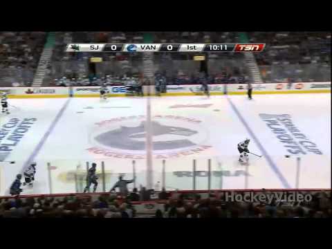 James Sheppard hits Andrew Ebbett into the bench . May 1, 2013