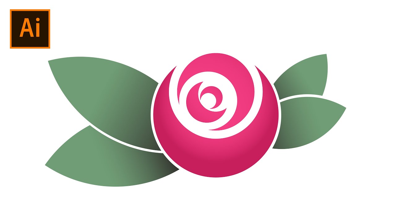 How To Design a Rose Flower Logo | Create a Rose Use Only Circle Shape | Adobe Illustrator CC