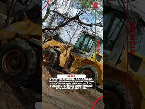 Prefeito Dr. Leonildo Farias vistoria obra na estrada Croatá–Sereno em Ocara