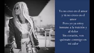 Sin Corazón - Karol G - (Lyrics)