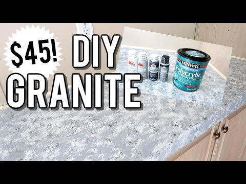 DIY GRANITE COUNTERTOPS | BUDGET FRIENDLY GRANITE...