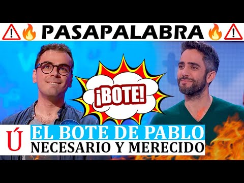 ¡Que llega! El bote de Pablo en Pasapalabra tan necesario como merecido | Antena 3