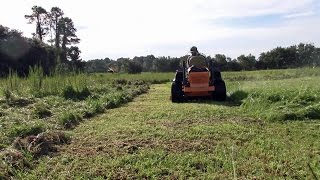 Realtime mowing 14 - Full clips and sound from vlog 34 (Mowing out in the boonies)