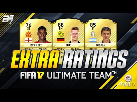 OFFICIAL FIFA 17 PLAYER RATINGS! EXTRA PLAYERS! w/ RASHFORD AND DYBALA #FIFA17Ratings Video