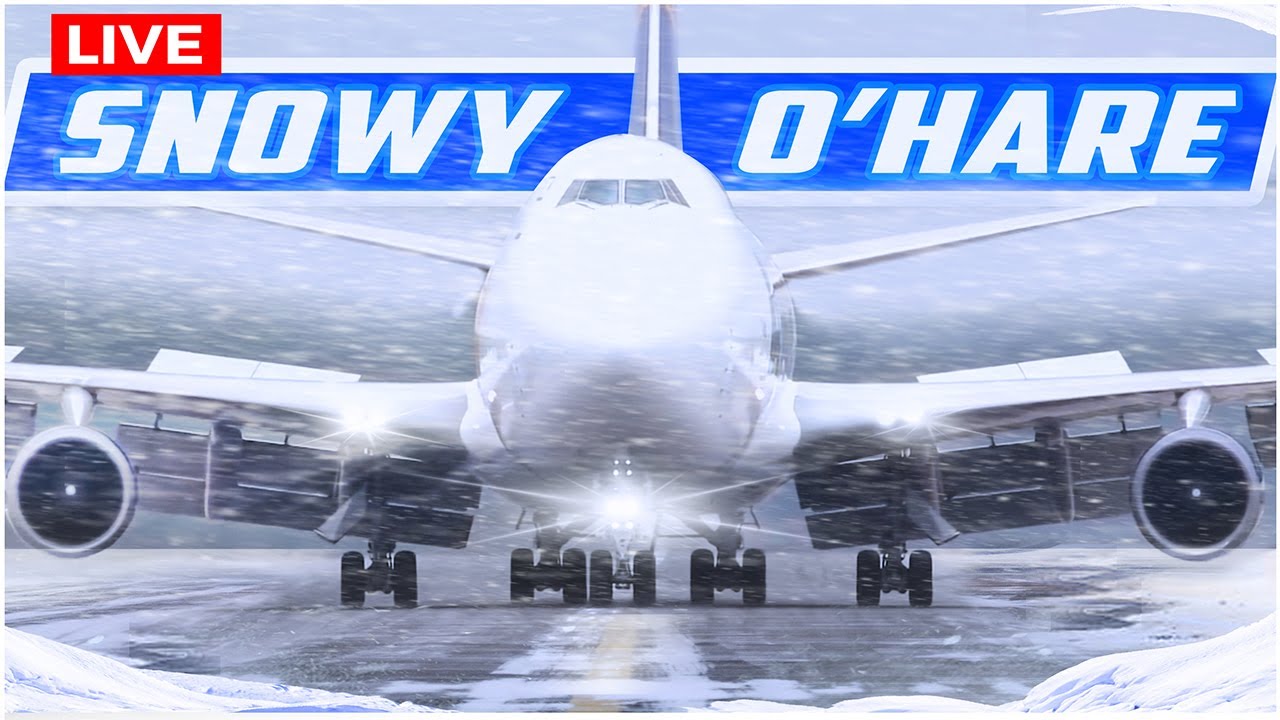 🔴LIVE SNOWY AIRPORT ACTION at CHICAGO O'HARE | SIGHTS & SOUNDS of PURE AVIATION | AVGEEK ORD PLANES