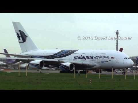 Airbus A380 Heaven! Malaysia Airlines A380 {9M-MNF} Departing London Heathrow