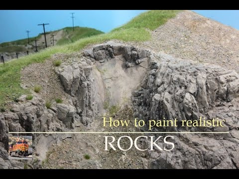 How to paint realistic Rocks for your HO Model Railroad Layout - Tutorial - Part 2