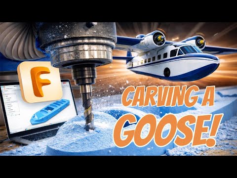 How I CNC Milled a Giant Scale RC Goose Seaplane Step by Step Fusion 360