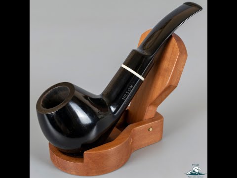 Hilson "Grand Seigneur" Smooth Jet Black Bent Apple Saddle Stem (103) 9mm