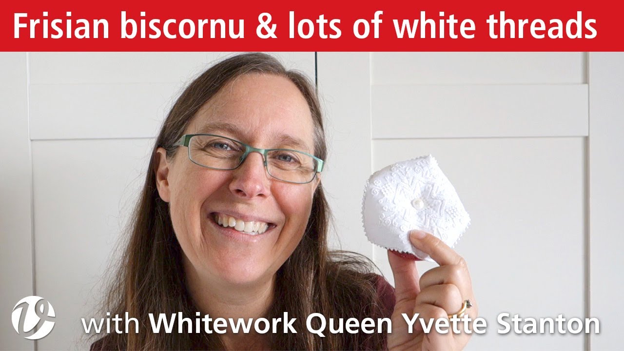 White Threads FlossTube #66 – Frisian Whitework biscornu and all the white threads