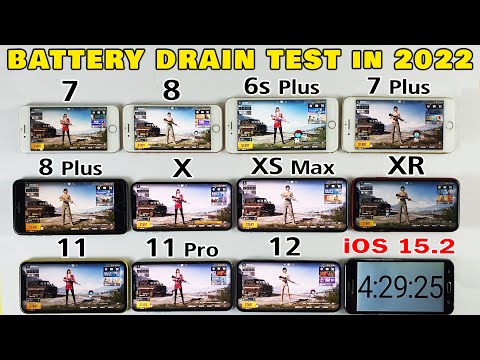 6s Plus vs 7 vs 7 Plus vs 8 vs 8 Plus vs X vs XS Max vs XR vs 11 vs 11 Pro vs 12 Battery Test 2022