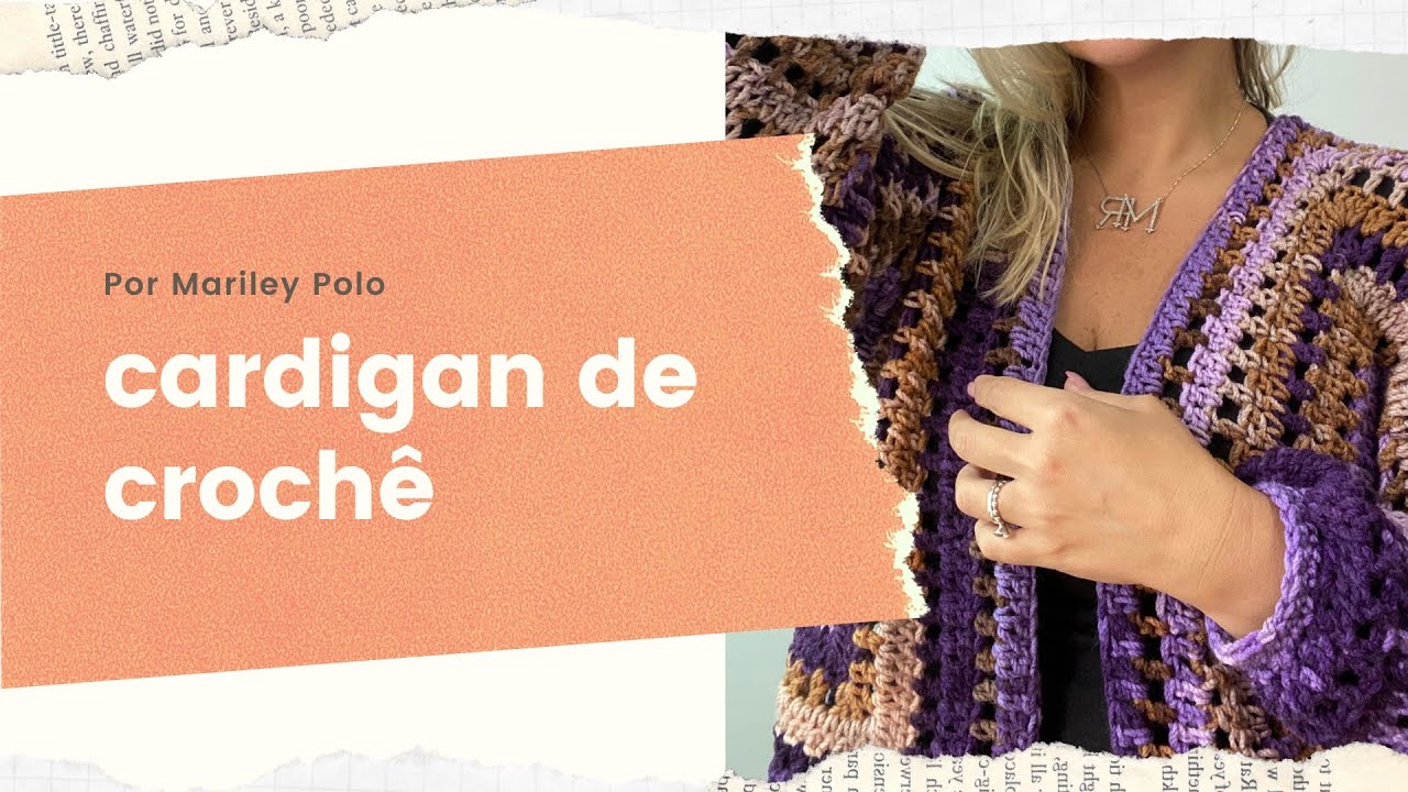 Cardigan de crochê hexagonal - parte 1