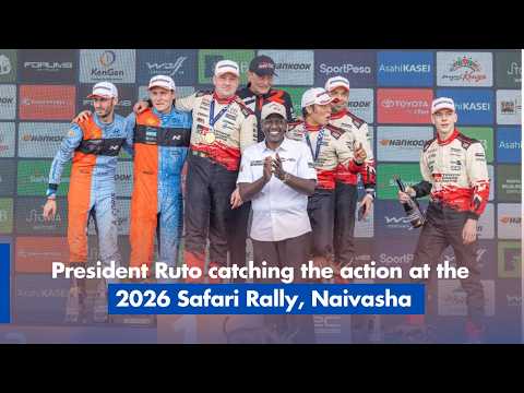 President Ruto catching the action at the 2026 Safari Rally, Naivasha