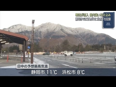 YouTube Video 静岡市では３日ぶりに氷点下を記録　川根本町ではマイナス５・５℃