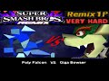 Smash Remix HD Textures Gameplay Remix 1p Mode Polygon Captain Falcon Very Hard