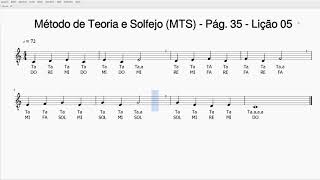 Playback para Lição 05, Página 35 do Método de Teoria e Solfejo - 2ª Edição (MTS)