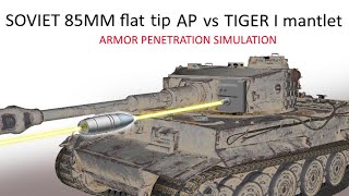 Download lagu T-34-85 vs Tiger I Ausf. E // 85mm BR-365 Armor Penetration Simulation mp3