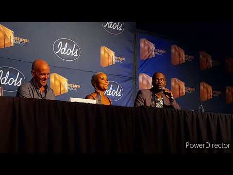 Thapelo and Nozi at the press conference after the finale