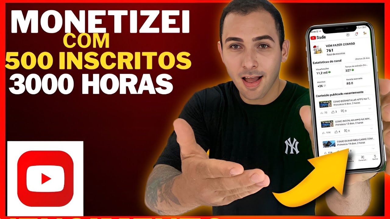 MONETIZEI COM 500 INSCRITOS E 3000 HORAS ( nova MONETIZAÇÃO)💲💲💵💸