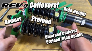 Rev9 Coilovers Installation/Adjustment Guide 2023 | Camber Plate | Height | Preload | Divorced Setup