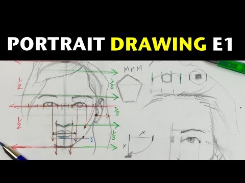 Beginner Portrait Drawing E1 | Proportions of the head