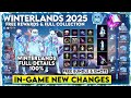 FREE FIRE WINTERLANDS 2025 FULL DETAILS WINTERLANDS FREE REWARDS FULL COLLECTION GAME CHANGES