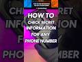 🤯Phone Number Secrets : Finding the Owner Behind Any Phone Number‼️ #shorts