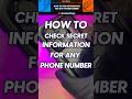 Phone Number Secrets Finding The Owner Behind Any Phone Number ️ Shorts