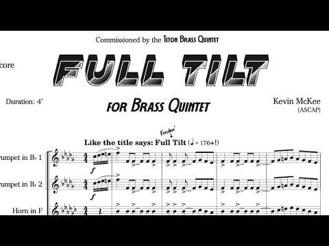 Full Tilt - for brass quintet (K. McKee)