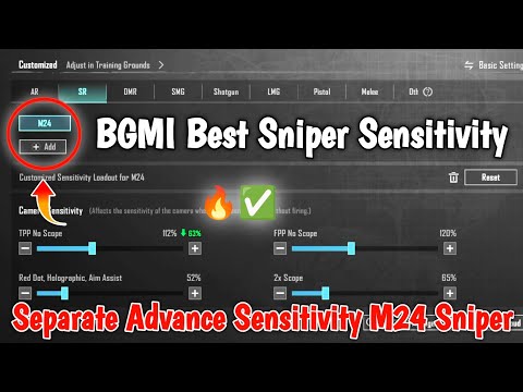 🔥 Separate Advance Sensitivity M24 Sniper ✅ | BGMI Best Sniper Sensitivity