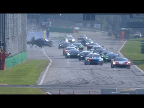 International GT Open 2018. Race 2 Autodromo Nazionale Monza. Final Lap | Huge Crash