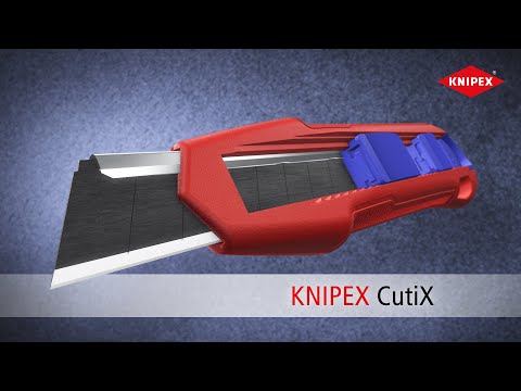 Laužomas peilis su stabilizatoriumi KNIPEX CutiX video