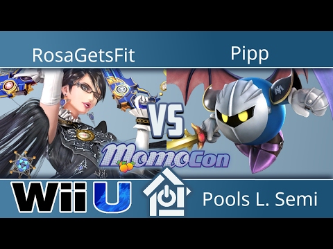 Momocon 2017 - RosaGetsFit (Bayonetta) vs Pipp (Metaknight) - Smash 4 Pools L. Semi