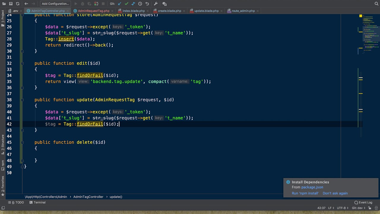 Xây dựng Blog cá nhân bằng laravel - Bài 12 Cập nhật tags