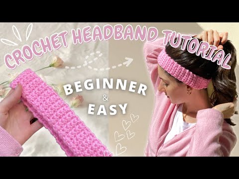 How To Crochet Easy Headband Tutorial (Beginner + Fast)