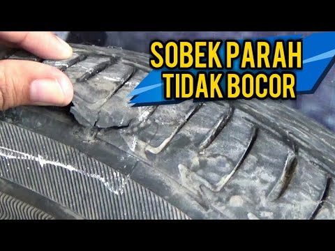 PROSES CARA MENAMBAL BAN LUAR YG SOBEK || TAPI TIDAK BOCOR