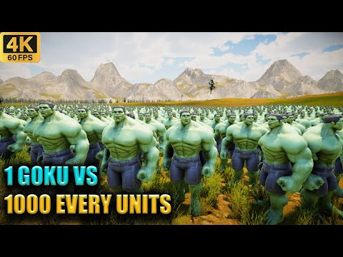 Goku vs 1000 Every Unit — Ultimate Epic Battle Simulator 2 — UEBS 2