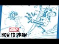 How to Draw Ms. Marvel (Kamala Khan) W/ Javier Garrón | EN ESPAÑOL