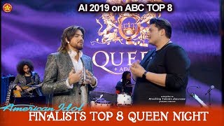 Wade Cota  with Mentor Adam Lambert Behind the Scenes Queen Night | American Idol 2019 Top 8