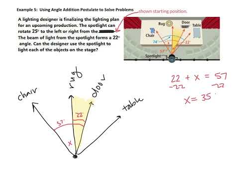 Use Angle Addition Postulate To Solve Problems